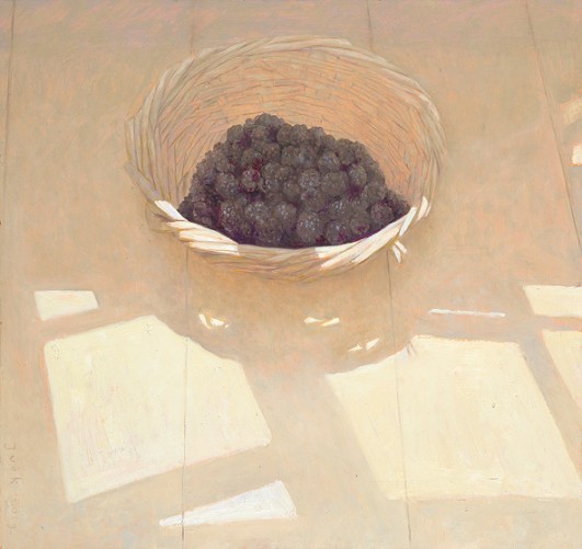 basket with blackberries
